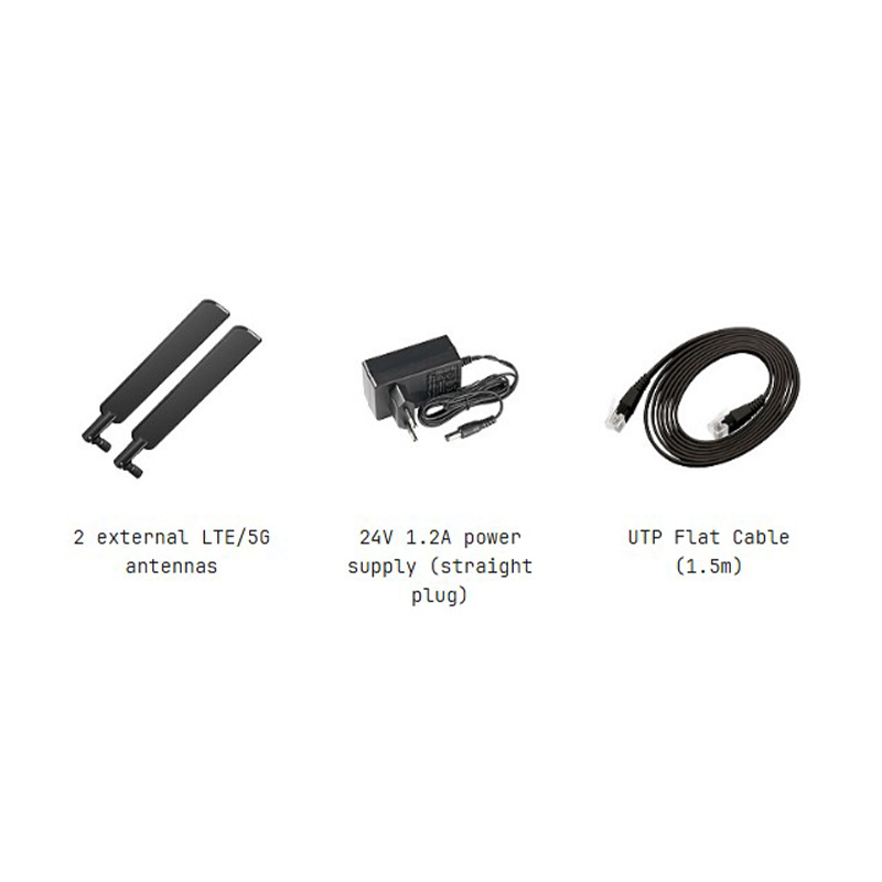 محتویات جعبه روتر سیم کارت خور میکروتیک مدل CHATEAU 5G